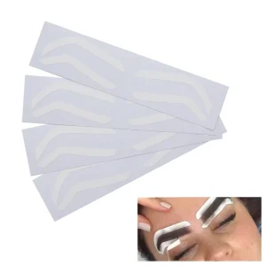 Custom Logo Disposable Semipermanent Airbrush Sticker Stencil Eyebrow Auxiliary Sticker White Tool Permanent Makeup Training