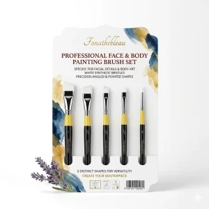 Custom Logo Ebony Wooden Handle Face Paint Brush Kit Eco Friendly Watercolor Acrylic Detail Art Brush Set
