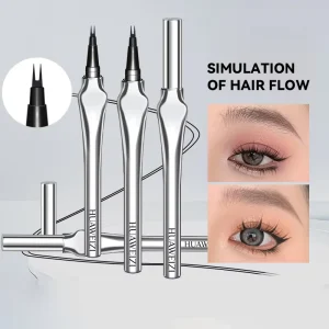 Custom Logo Natural Eyebrow Pen Waterproof High Quantity Black Brow Liquid Double Fork Tip Eyebrow Pencil