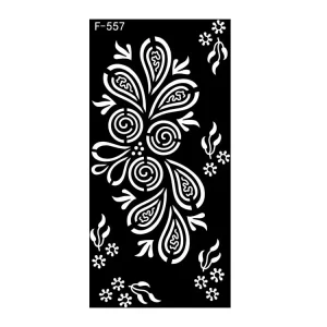 Custom Logo Printed Lotus Flower Sexy Black Henna Mehndi Temporary Tattoos Smart Sticker Customizable Size Women Men Arm Neck