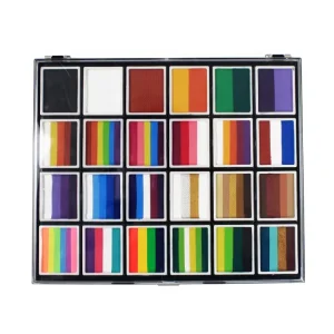 Custom Logo Rainbow Bar Color Palette Notebook Tool Set for Kids Festive Halloween Makeup & Face Painting for Body Art Supplies