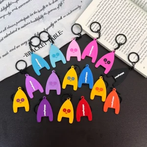Custom Logo Soft PVC Rubber Mini Swimming Kickboard Keychain High Appearance Creative Sporty Style Bag Charm Pendant Gift
