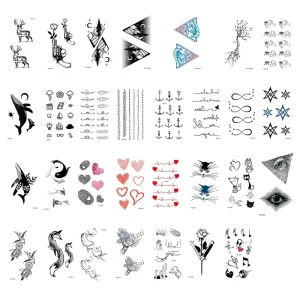 Custom Logo Temporary Tattoo Sticker 3D Body Art PET Film Material Event Use For Men