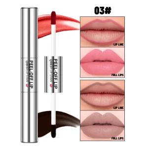 Custom Logo Waterproof Long Lasting Cruelty Free Makeup Lip Stay Four Shades High Pigment Peel Off Lip Liner Stain