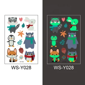 Custom Luminous Tatoo Stickers Waterproof Cartoon Stickers