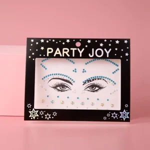 Custom Luxury Rhinestone Sexy Face Gems Stick on Body Face Jewel Crystal Stickers for Halloween Make up