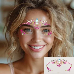 Custom Mermaid Jewels Bright Gem Face Stickers Party Rhinestones Rave Eyes Body Festival Temporary Tattoo Crystal Decorations