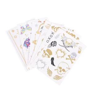 Custom Metallic Gold Temporary Body Tattoo Waterproof Bronzing Body Tattoos Stickers
