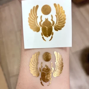 Custom Metallic Temporary Tattoo Stickers Gold Silver Bride Tribe Wedding Party Designs for Face Body Bulk Paper White
