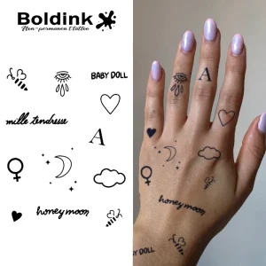 Custom Mille Tendresse Honeymoon Hand Body Art Waterproof Long Lasting 2 Weeks Jagua Juice Ink Semi Permanent Tattoo