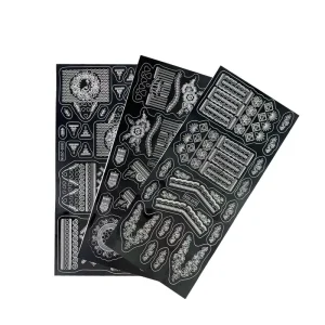 Custom New Plastic Temporary Henna Sticker Stencil Body Art Painting Waterproof Reusable Mehndi Hand Foot PVC Templet for Party