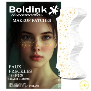 Custom Non Toxic High Quality Party Makeup Sexy Cute Gold Snowflake Glitter Halloween Christmas Holiday Face Tattoos