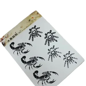 Custom Non-toxic Scorpion Temporary Body Tattoos Sticker Arm Skin Black Tattoo Stickers