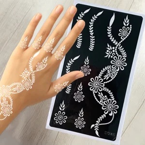 Custom OEM Body Henna Tattoo Stencil Luxury Design Body Art Painting Arm Hand Foot Makeup Waterproof Fake Temporary Tattoo