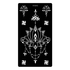 Custom OEM Henna Tattoo Stencil Body Art Painting Arm Hand Foot Makeup Waterproof Temporary Tattoo