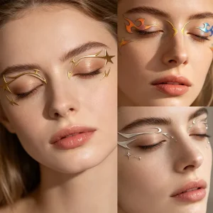 Custom OEM Laser Eyeliner Stickers 3D Relief Butterfly Eye Makeup Luxury Sexy Stage Performance Fake Temporary Tattoo Stickers
