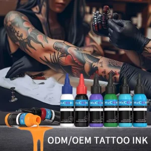 Custom Organic Tattoo Ink Factory Supporting Private Label Customization of 8 Colors Long-Lasting Tattoo Ink High Quality