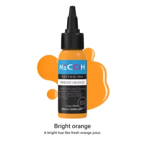 Custom Organic Tattoo Ink Private Label Customization of 8 Colors Long Lasting Tattoo Ink Bright Orange