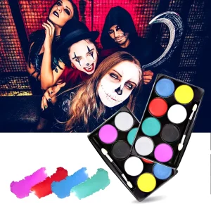Custom Packing 8 Color Cosplay Water-based Body Face Paint Kit for Halloween Kids and Adults