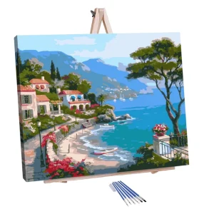 Custom Paint by Numbers Kit for Adults Personalized Photo to Oil Painting DIY Art Set with Canvas Brushes