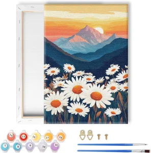 Custom Painting by Numbers Kit with Frame for Adults DIY Personalized Paint by Number Set with Complete Canvas & Brushes