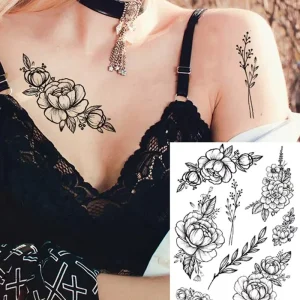 Custom Pattern Temporary Tato Sticker Skin Safe Non toxic Waterproof Sweatproof Natural Finish Semi Permanent Tattoo Sticker
