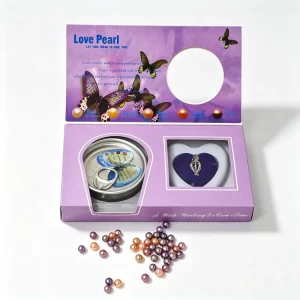 Custom Pearl Gift Set Make a Wish Freshwater Pearl Oyster Jewelry Set Necklace Pendant Romantic Present for Women Souvenir Gift