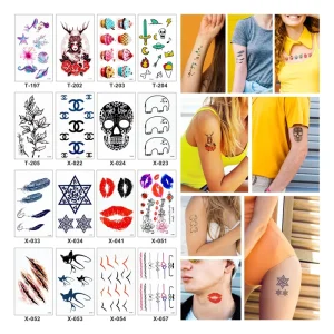 Custom Personalized Factory Small Size Letters Birds Lips Temporary Body Paper Tattoo Stickers