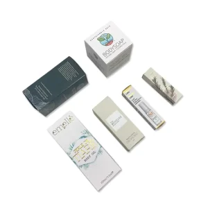 Custom Printed Four Color Recycled Materials Eco Friendly Cosmetic Paper Boxes Folding Packaging for Skincare Body Care Products