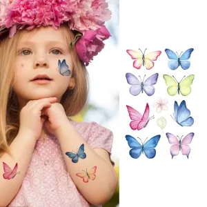 Custom Printing Butterfly Temporary Tattoo Stickers Waterproof Kids’ Temporary Inking