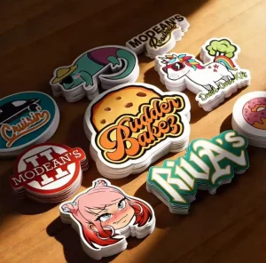 Custom Printing Die Cut Vinyl Sticker Adhesive Waterproof PVC Sticker Printing Company Logo Design Cartoon Stickers