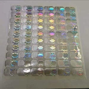 Custom Private Label Holographic Sticker QR Code Self Adhesive For Automotive Parts Authentication For Tequila Chocolate Juice