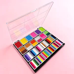 Custom Professional Body Face Paint Kit Rainbow Palette Halloween Makeup Holiday Face Painting Set Paint Palette