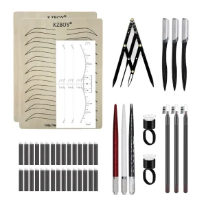 Custom Professional Complete Tattoo PMU Starter Micro Blading Set Eyebrow Microblading Kit for Academy Learning Permanent Makeup
