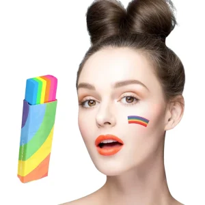 Custom Rainbow Face Paint Face Painting Kit Gay Lesbian Pride Flag Color Face Paint LGBT Gay Pride Flag