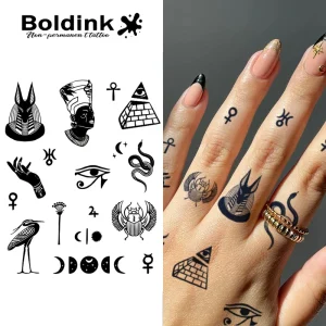 Custom Realistic Ancient Egypt Anubis Eye of Horus Body Art Waterproof Long Lasting 2 Weeks Jagua Juice Ink Tattoo