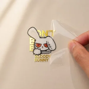 Custom Self-Adhesive Gold Foil Stamping Brand Logo UV Dtf Transfer Label Stickers Gold Metal Transfer Stickers