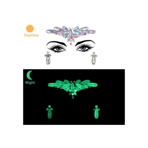 Custom Set Festival Rhinestone Face Body Art Gems Jewel Stickers Diamond painting