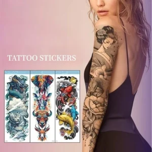 Custom Sexy Body Full Sleeve Tattoo Sticker Waterproof Tribal Totem Personality Men Full Arm Temporary Tattoo Stickers