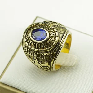 Custom Silver 18K Gold Plated Graduation 3D Champion Name Picture Design Football Sports Championship Ring Jewelry Manufacturer