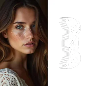 Custom Silver Sparkle Frecklessun Tattoo Sticker Waterproof and Sweatproof Temporary Makeup Patches Kissed Freckles