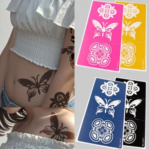 Custom Small Image Screen Tattoo Stencil Sticker Henna Waterproof Tattoo Stencils Template Body Hand Temporary Tattoo