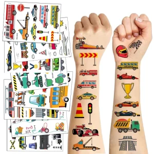 Custom Small Size Non toxic Disposable Children Tattoo Sticker Offset Printed Waterproof Funny Anime Ocean Cartoon Kids