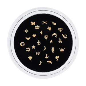Custom Solid 18K Gold Tooth Gem Body Jewelry with Diamond and Pearl Star Pattern