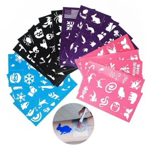 Custom Special Unique Shape Temporary Face Paint Stencils Tattoo Sticker