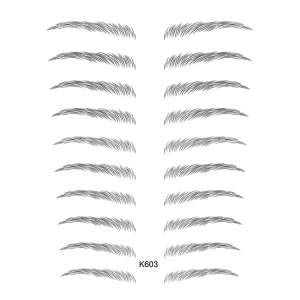 Custom Supplies DIY Temporary Eyebrow Tattoo Body Face Art Sticker Different Size Waterproof Eyebrow Makeup Fake Stencil Tattoo