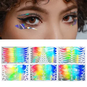 Custom Supply DIY Face & Body Tattoo Stickers Luxury Temporary Silver Adhesive Waterproof Eco Friendly Customizable Makeup Tool