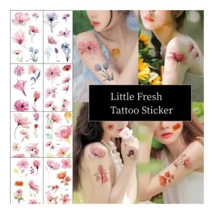 Custom Tattoo Sticker Waterproof Temporary Clavicle Chest Cover Scar Flower Arm Tattoo Sticker