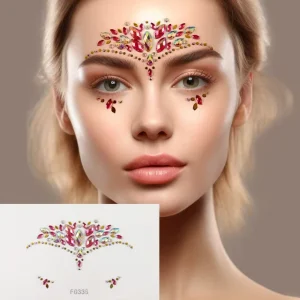 Custom Temporary Crystal Body Art Jewel Sticker Makeup Party Festival Adhesive Rhinestone Face Gems Tattoo