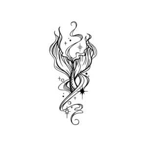 Custom Temporary Girl Tattoo Kit Elf Fish Tail Body Makeup Sticker Waterproof Plant Based Design for Daily Use Special